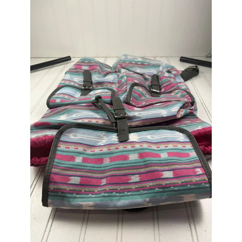 Candies Vintage Y2K Pink Blue Aztec Boho Festival Hippie Rucksack Bag